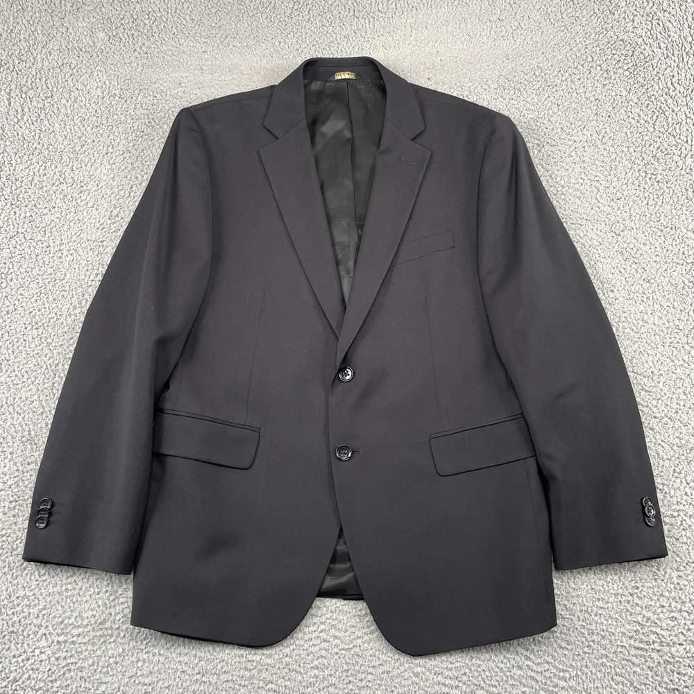 Banana Republic Blazer Mens 42S Black Modern Fit Lanificio Cerruti Italian Wool